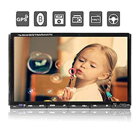 7 Inch 2 Din Car DVD Video PC Player Bluetooth USB IPOD Steering wheel control Double Din Car GPS Navigation Stereo Radio RDS Android 4.2 OS Optional Car Audio