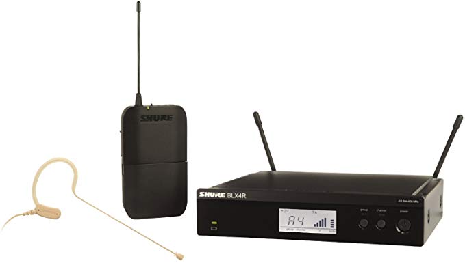 Shure BLX14R/MX53 Headworn Wireless System with MX153 Earset Microphone, Rack Mount, H9