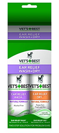 Vet's Best Ear Relief Wash & Dry for Dogs