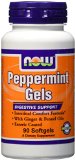 NOW Foods Peppermint Gels with Ginger and Fennel Oils  90 Softgels