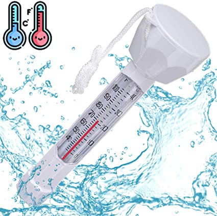 ANPOW Pool Thermometer - Floating Easy Read Pull Together Floating Swimming Pool Thermometer for Outdoor,Indoor Swimming Pools, Spas,Hot Tubs