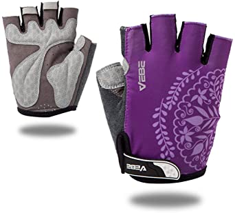 VEBE Women's Biking Cycling Gloves Non-Slip Shockproof Short Finger Gloves Outdoor Riding Mountain Bike Gloves