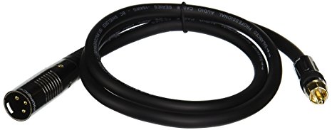 Monoprice 104776 3-Feet Premier Series XLR Male to RCA Male 16AWG Cable