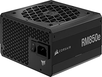 Corsair RM850e Fully Modular Low-Noise ATX Power Supply (Dual EPS12V Connectors, 105°C-Rated Capacitors, 80 Plus Gold Efficiency, Modern Standby Support) Black