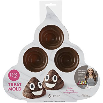 ROSANNA PANSINO by Wilton Silicone Poop Swirl Treat Mold, 6-Cavity