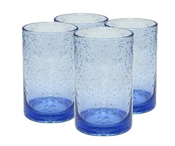 Artland Iris Highball Glasses, Light Blue, Set of 4