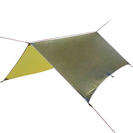 10x10 ft Perfect Rain Fly, Portable Lightweight Foldable Waterproof Rain Tarp Tent for Beach, Picnic, Camping, Fishing, Hiking, Traveling