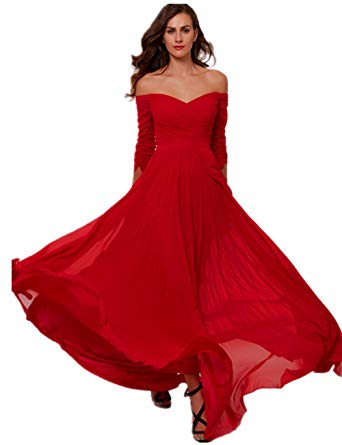 Young17 Women's Ball Gown Off The Shoulder Prom Dress Wedding Dresses Evening Gown