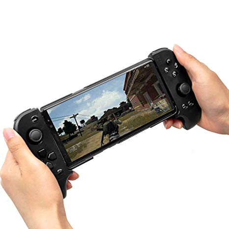 CamRom Wireless Bluetooth Controller Gamepad,Telescopic Shock Connecting Joystick Gamepad for Android Phone (Black 02N)