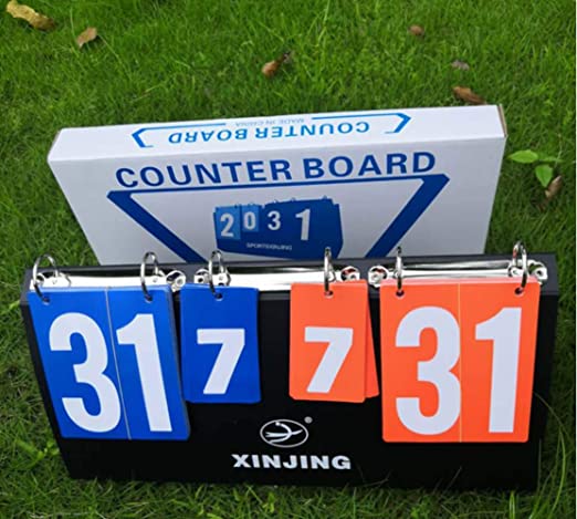 HSZJsto Portable Table Top Scoreboard Flipper, Multi Sports Score Flip Scoreboard Score Keeper