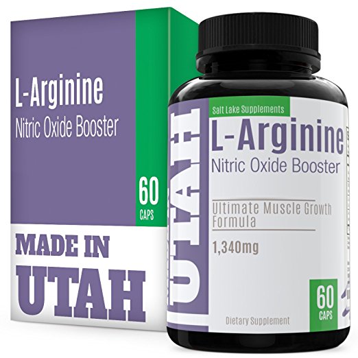 L-Arginine Nitric Oxide Booster - Best Muscle Growth Formula With Essential Amino Acids To Build Muscle And Increase Energy Levels To Train And Workout Longer And Harder For Faster Results