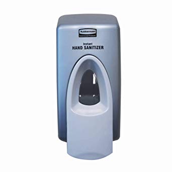 Rubbermaid Commercial FG750176 Wall Mount Manual Hand Sanitizer Dispenser, 400-Millileter Capacity, Metallic