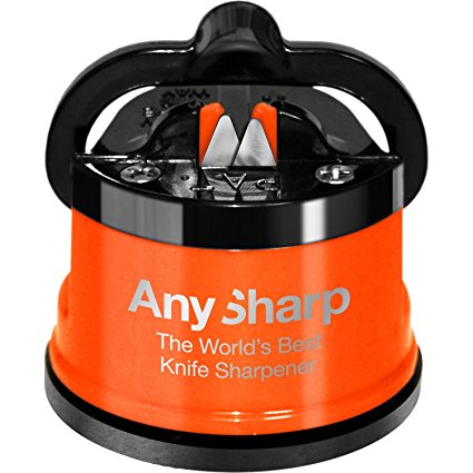 AnySharp Pro Knife Sharpener, Metal, Orange Zest