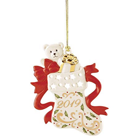 Lenox 884492 2019 Joyous Tidings Stocking Ornament