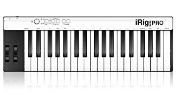 IK Multimedia iRig Keys Pro Mobile MIDI Keyboard with Full Size Key for iPhone, iPad, iPod touch, Mac and PC - Black/white