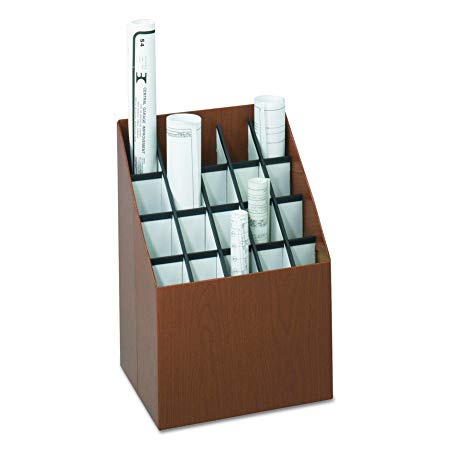 Safco Products 3081 Vertical Roll File, 20 Compartment, Walnut