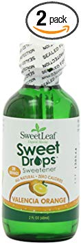 SweetLeaf Sweet Drops Liquid Stevia Sweetener, Valencia Orange, 2 Ounce (Pack of 2)
