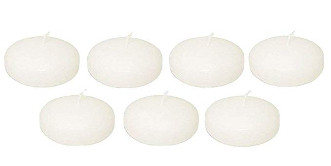 D'light Online Large 3 Inch Bulk Event Pack Floating Candles for Weddings, Spa, Home Decor, Special Occasions and Holiday Decorations - (Pale Ivory, Set of 72 Pieces Per Case)
