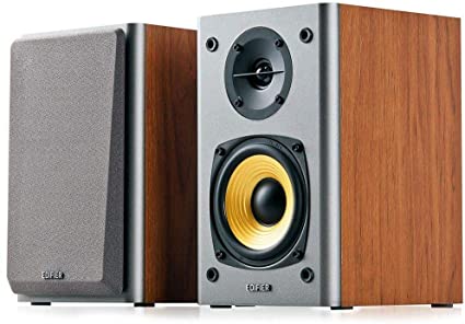 New SPE-R1000T4-BROWN R1000T4-BROWN, EDIFIER R1000T4 Ultra-Stylish Active BOOKSELF Speaker - UNCOMPROMISING Sound Quality for Home Entertainment Theatre - 4INCH BASS Driver Speakers Brown.e.