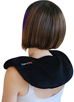 Neck and Shoulder Pain Relief Heating Pad by TheraPAQ - Best for Natural Moist Heat Therapy or as Cold Pack - Reusable, Microwave Heated Wrap - Non-Scented