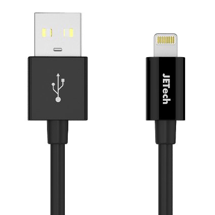 iPhone Charger, JETech APPLE CERTIFIED USB Sync and Charging Lightning Cable for iPhone 6/6s/5/5S/5C, iPad 4, iPad Air 1/2, iPad Mini 1/2/3 -3.2ft (Black)