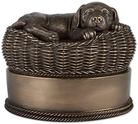 Perfect Memorials Dog in Basket Urns