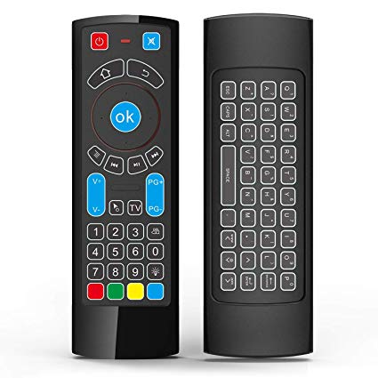 GOWELL Bluetooth Remote Specifically Compatible with Amazon Fire TV and Fire TV Stick Air Mouse Remote Control with Keyboard and IR Learning works with Android TV Box Windows Raspberry pi 3(No Alexa)