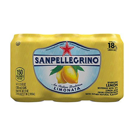 Sanpellegrino Lemon Sparkling Fruit Beverage, 11.15 fl oz. Cans (6 Count)