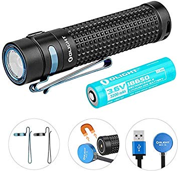 Olight S2R II Rechargeable LED Flashlight Powerful 1150 Lumens Pocket Handheld Torches for Camping Exploring Hiking Dog Walking