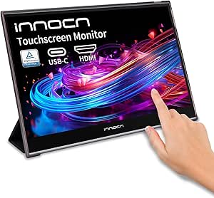 INNOCN 15.6 inch Portable Monitor Touchscreen PF15 Pro for Laptop FHD 1080P USB C HDMI External Display Travel Second Monitor for MacBook Windows Tablets Android Chrome PS4 Switch Mini PC