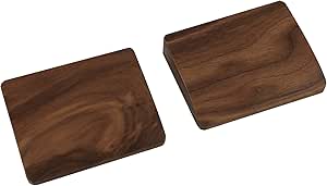 2 pcs Mini Wood Wrist Rest Portable Movable Solid Wooden Walnut Beech for Most Mechanical Keyboard Numpad Sp64