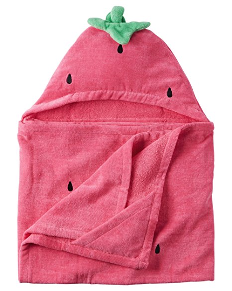 Baby Bath Towel Hooded (Multiple Styles) (Strawberry)