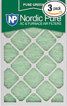 Nordic Pure 16x25x1 Eco-Friendly AC Furnace Air Filters 16 x 25 x 1" Pure Green 3 Piece