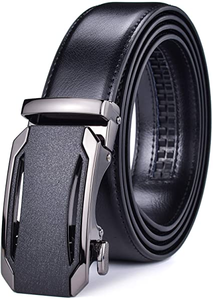 Men Belts Leather Male Slide Ratchet Work Dress Strap w Interchangeable Buckle Beltox