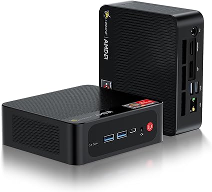 Beelink Mini PC, AMD Ryzen 7 5700U (8C/16T, up to 4.3GHz), 32GB DDR4 500GB M.2 NVMe SSD, SER5 Pro Mini Desktop Computer Support 4K@60Hz Triple Display/DP1.4/HDMI/Type-C/WiFi 6/BT5.2/Gaming/Office/Home