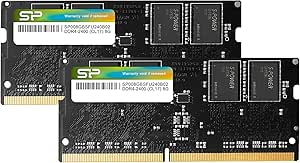 Silicon Power Lot de 2 barrettes de mémoire DDR4-RAM-2400 MHz PC4 19200 260 Broches 1,2 V CL17 pour Ordinateur Portable 16 Go