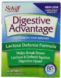 Digestive Advantage Probiotics - Lactose Defense Formula Probiotic Capsules 32 Count Pack of 3