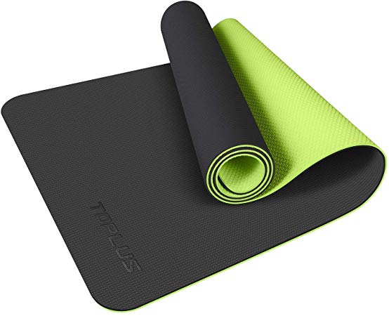 TOPLUS Yoga Mat, Classic Pro Fitness Mat TPE Eco Friendly Non Slip Exercise Mat with Carrying Strap-Workout Mat for Yoga, Pilates and Gymnastics 183 x 61 x 0.6CM