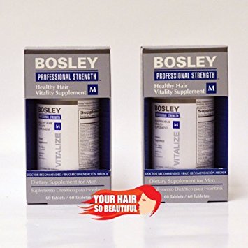 Bosley Healthy Hair Vitality Supplement for Men 60 Piece Tablets, 2 Count