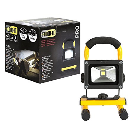 FLOOD-IT TK10YCW Portable Light Pro 10W 4 Hour Rechargeable Cordless, Yellow