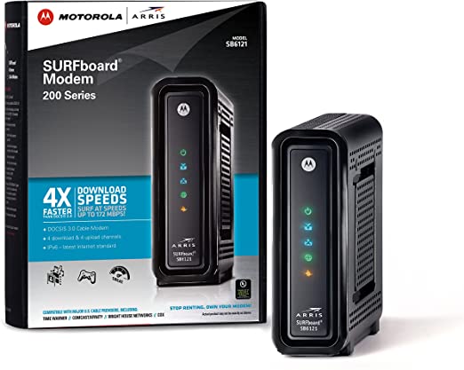 Arris/Motorola SB6121 Surfboard DOCSIS 3.0 Cable Modem - Retail Packaging