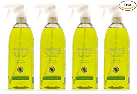 Method Naturally Derived All Purpose Cleaner Spray Bottles, Lime   Sea Salt, 28 FL Oz Mega Value, Pack of 4 (28 x 4, Total 112 Oz)