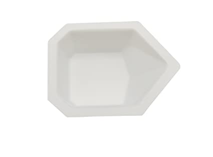Heathrow Scientific HD1419A Polystyrene Small Pour-Boat Weighing Boat, 43mm Length X 58mm Width X 13mm Depth, White (Pack of 500)