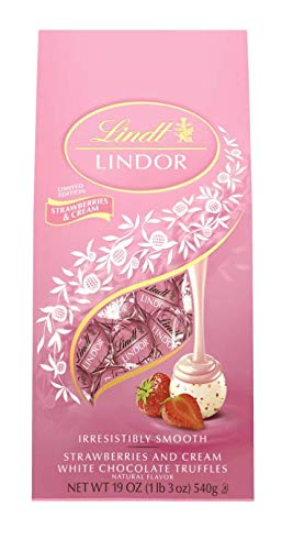 Lindor Lindt Strawberries & Cream White Chocolate Truffles (19oz.)