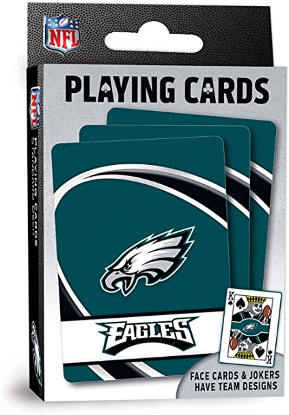 MasterPieces NFL Philadelphia Eagles Playing Cards,Blue,4" X 0.75" X 2.625"