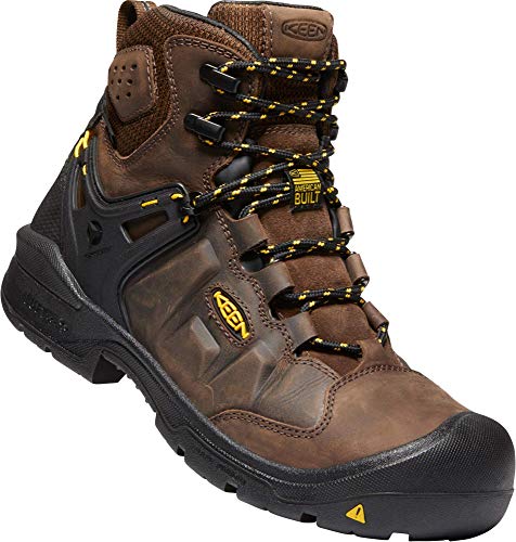 KEEN Utility - Men's Dover 6" WP Carbon Fiber Toe Waterproof Work Boots for Construction, Landscaping, Maintenance, Transportation and Utilities