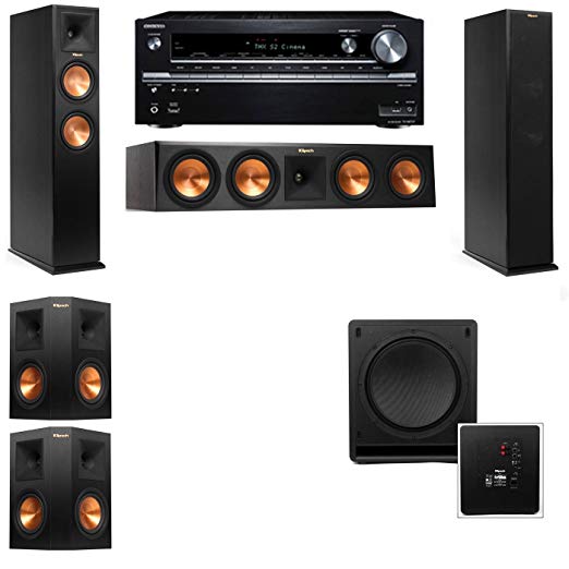 Klipsch RP-260F Tower Speakers-SW-112-5.1-Onkyo TX-NR838