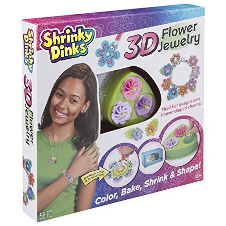Shrinky Dinks 3D Flower Jewelry