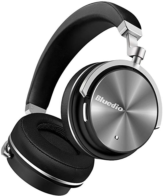 Bluedio Turbine T4 Active Noise Cancelling Bluetooth Headphone mic, Over Ear Wireless Stereo Headsets, High Clarity Sound, 16 Hours Playtime for Travel Work Computer TV, Black