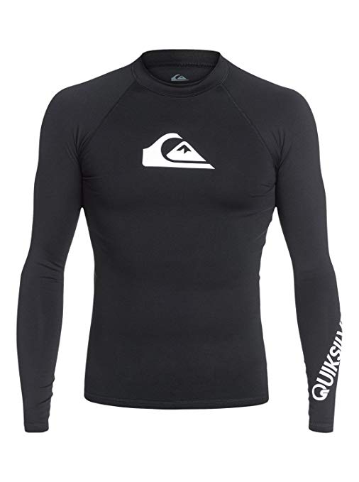 Quiksilver Men's All Time Long Sleeve Rashguard UPF 50  Sun Protection